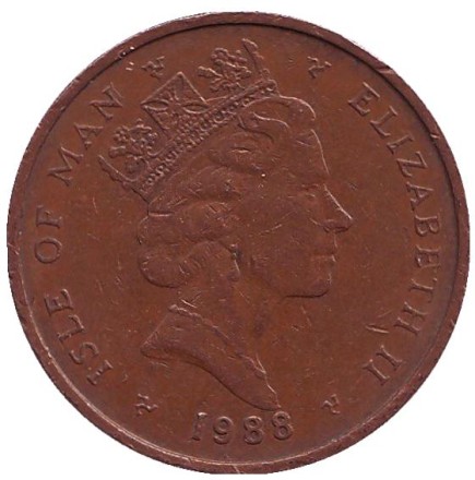 Монета 2 пенса. 1988 год, Остров Мэн. (AA) Кельтский крест. Монета 2 пенса. 1988 год, Остров Мэн. (AA) Кельтский крест.