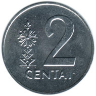 Монета 2 цента, 1991 год, Литва. UNC. Монета 2 цента, 1991 год, Литва. UNC.