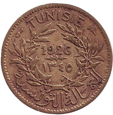 Монета 50 сантимов. 1926 год, Тунис. Монета 50 сантимов. 1926 год, Тунис.
