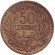 Монета 50 сантимов. 1926 год, Тунис. Монета 50 сантимов. 1926 год, Тунис.