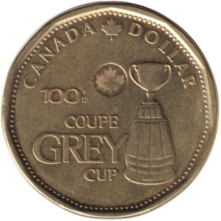 Монета 1 доллар, 2012 год, Канада. Кубок Грея.
