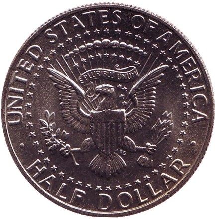 Монета 50 центов. 1989 год (P), США. UNC. Джон Кеннеди. Монета 50 центов. 1989 год (P), США. UNC. Джон Кеннеди.