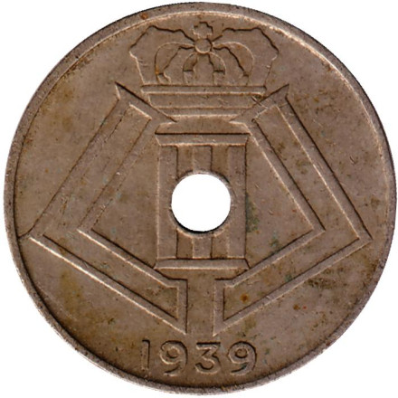 Монета 10 сантимов. 1939 год, Бельгия. (Belgique-Belgie) 
