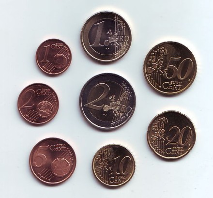 Набор монет евро (8 шт). 2005 год, Финляндия. Набор монет евро (8 шт). 2005 год, Финляндия.