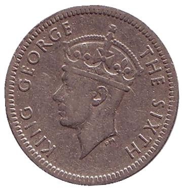 Монета 3 пенса. 1951 год, Южная Родезия.