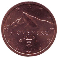 Монета 2 цента. 2016 год, Словакия. Монета 2 цента. 2016 год, Словакия.
