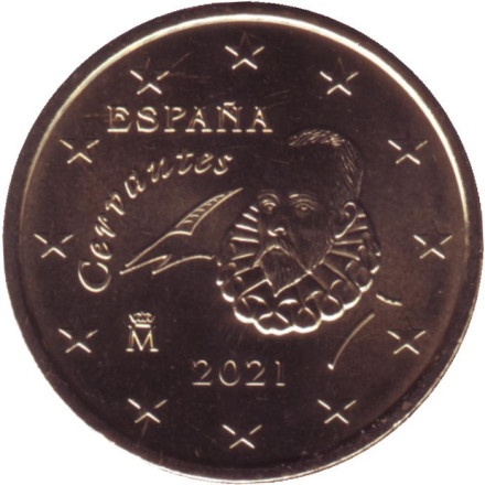 Монета 50 центов. 2021 год, Испания.