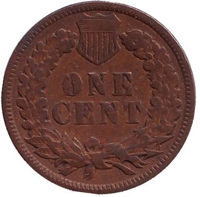 Монета 1 цент. 1897 год, США. Индеец. Монета 1 цент. 1897 год, США. Индеец.