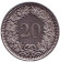 Монета 20 раппенов. 2003 год, Швейцария. Монета 20 раппенов. 2003 год, Швейцария.