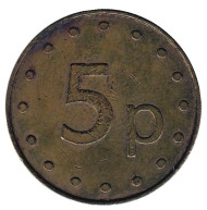 Игровой жетон "5p. Gainesmead Group. Лев.", Великобритания.