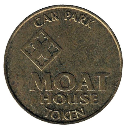 Moat House. Car Park. Парковочный жетон, Великобритания.