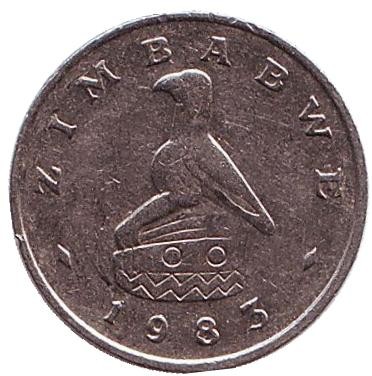 Монета 5 центов. 1983 год, Зимбабве. Кролик. Монета 5 центов. 1983 год, Зимбабве. Кролик.