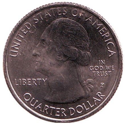 Монета 25 центов (P). 2018 год, США. Национальное побережье острова Кумберленд. Парк № 44.