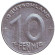 Монета 10 пфеннигов. 1950 (E) год, ГДР.