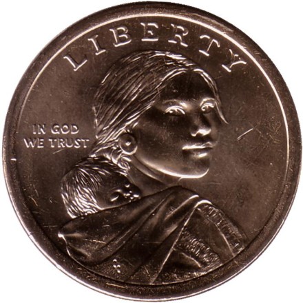 Монета 1 доллар. 2022 год (P), США. Сакагавея. Эли Сэмюэл Паркер.