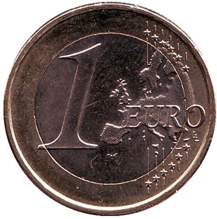 Монета 1 евро. 2009 год, Нидерланды.