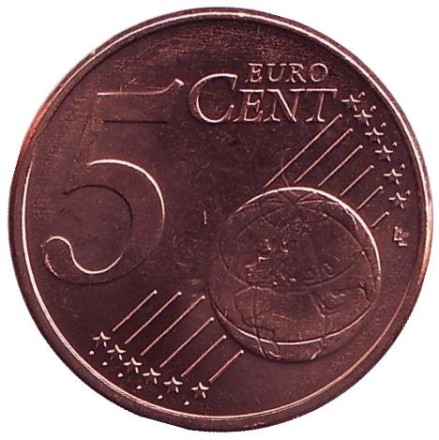 Монета 5 центов. 2009 год, Люксембург.