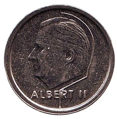 Монета 1 франк. 1994 год, Бельгия (Belgique).