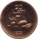 Монета 20 латов. 2008 год, Латвия. Латвийская монета.