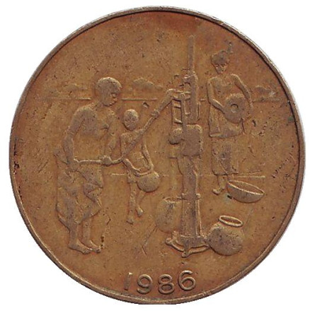 Монета 10 франков. 1986 год, Западные Африканские Штаты.