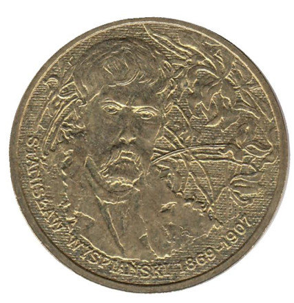 Монета 2 злотых. 2004 год, Польша. Станислав Выспяньский.