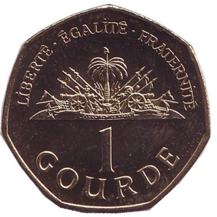 Монета 1 гурд. 2011 год, Гаити. Крепость Лаферьер.