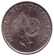 Монета 5 форинтов. 1983 год, Венгрия. FAO. Монета 5 форинтов. 1983 год, Венгрия. FAO.