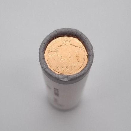 Монета 2 цента. 2012 год, Эстония. Ролл (50 монет).