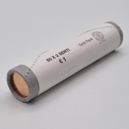 Монета 2 цента. 2012 год, Эстония. Ролл (50 монет).