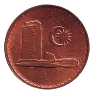 Монета 1 сен. 1983 год, Малайзия. Здание Парламента. Монета 1 сен. 1983 год, Малайзия. Здание Парламента.