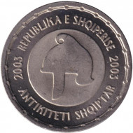 Монета 50 леков. 2003 год, Албания. Албанская античность. Монета 50 леков. 2003 год, Албания. Албанская античность.