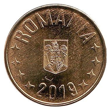 Монета 1 бан. 2019 год, Румыния. UNC.