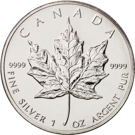 Монета 5 долларов. 2001 год, Канада. Кленовый лист. Монета 5 долларов. 2001 год, Канада. Кленовый лист.