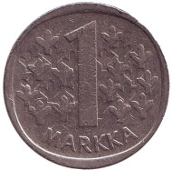Монета 1 марка. 1974 год, Финляндия. Монета 1 марка. 1974 год, Финляндия.