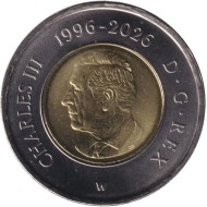 Монета 2 доллара. 2026 год, Канада. 30 лет чеканке монет номиналом 2 доллара.
