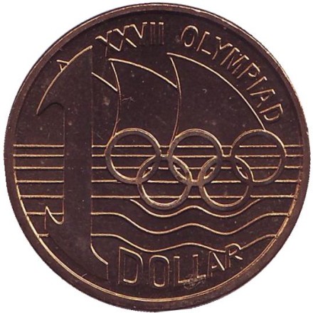 Монета 1 доллар. 2000 год, Австралия. (Канберра) Олимпийские игры в Сиднее.