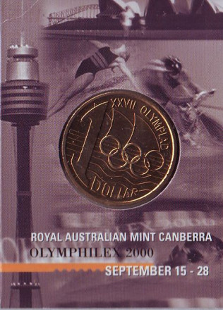 Монета 1 доллар. 2000 год, Австралия. (Канберра) Олимпийские игры в Сиднее.