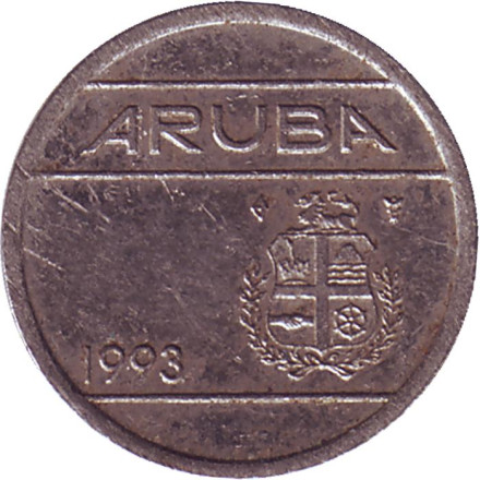 Монета 5 центов. 1993 год, Аруба. Из обращения.