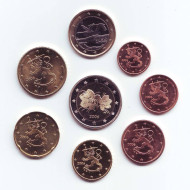 Набор монет евро (8 шт). 2006 год, Финляндия.