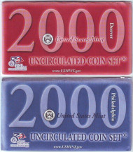 Годовой набор разменных монет США 2000 года (монетные дворы D и P). Годовой набор разменных монет США 2000 года (монетные дворы D и P).