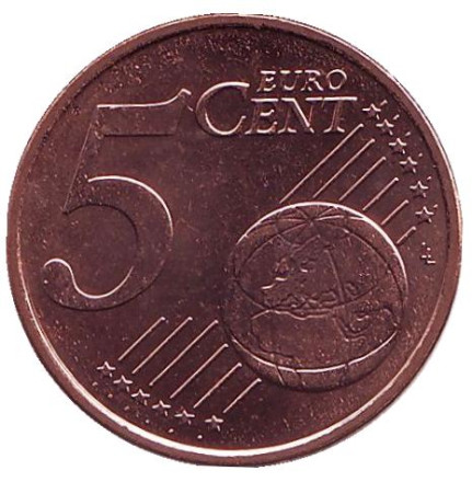 Монета 5 центов. 2017 год, Словакия. Монета 5 центов. 2017 год, Словакия.