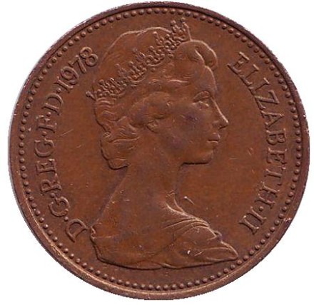 Монета 1 пенни. 1978 год, Великобритания. Монета 1 пенни. 1978 год, Великобритания.