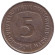 Монета 5 марок. 1975 год (G), ФРГ. Монета 5 марок. 1975 год (G), ФРГ.