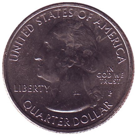 Монета 25 центов (P). 2018 год, США. Национальный парк Вояджерс. Парк № 43.