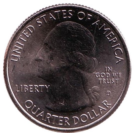 Монета 25 центов (D). 2018 год, США. Национальное побережье острова Кумберленд. Парк № 44.