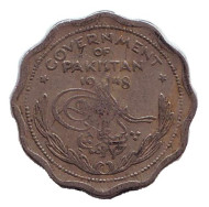Монета 1 анна. 1948 год, Пакистан. Монета 1 анна. 1948 год, Пакистан.