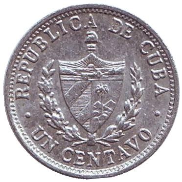 Монета 1 сентаво. 1969 год, Куба. Монета 1 сентаво. 1969 год, Куба.