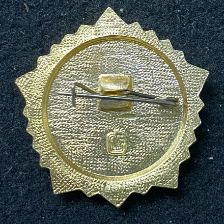 Готов к труду и обороне. III ступень. С вымпелами (Золото). Значок. 1985-1991 гг., СССР.