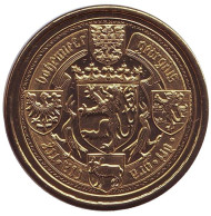 Подебрады. Герб города. Сувенирный жетон, Чехия.