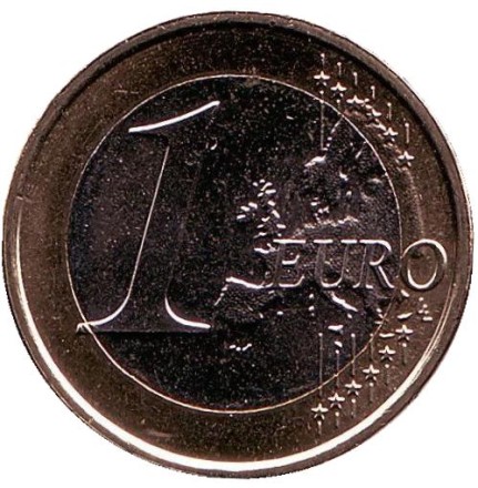 Монета 1 евро. 2010 год, Нидерланды. Монета 1 евро. 2010 год, Нидерланды.